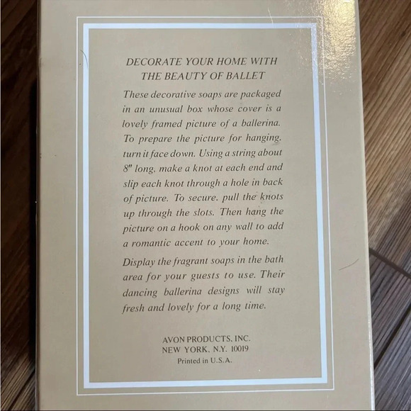 Collectible Avon Beauty in Motion Ballet Picture Frame 2 Special Occasion Soap - Picture 7 of 7